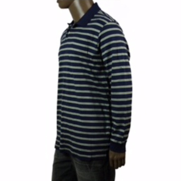 NWT $50 JOHN ASHFORD L/S Striped Polo Shirt XXL - Picture 2 of 8
